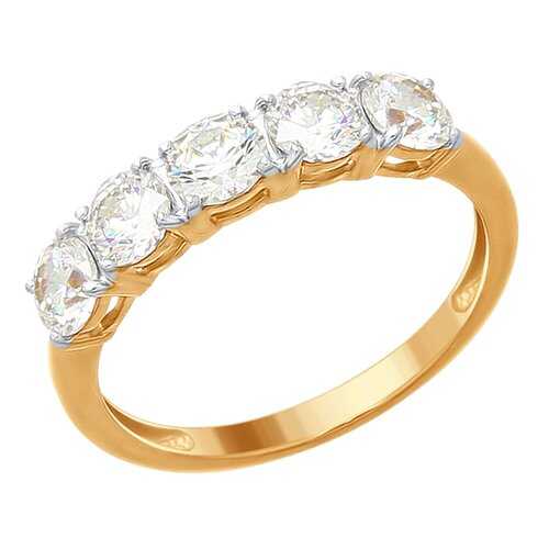 Кольцо женское SOKOLOV из серебра со Swarovski Zirconia 89010076 р.17 в Кропп