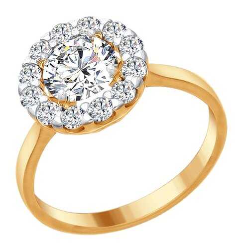 Кольцо женское SOKOLOV из серебра со Swarovski Zirconia 89010084 р.16 в Кропп