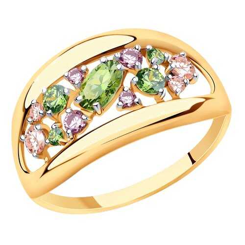 Кольцо женское SOKOLOV из золота с фианитами Swarovski 81010469 р.20 в Кропп
