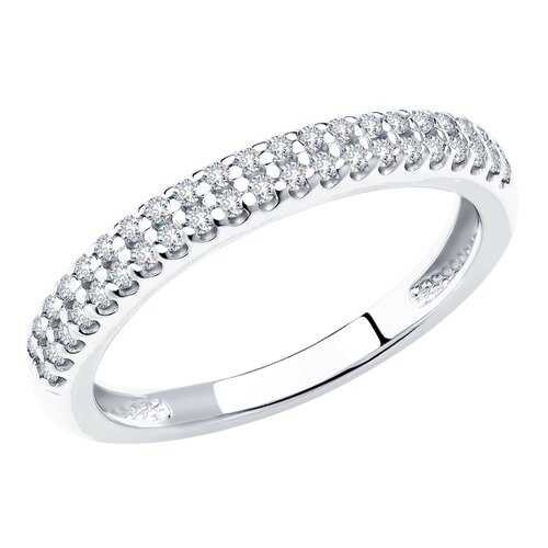 Серебряное кольцо женское с дорожкой фианитов SOKOLOV 94011536 р.18.5 в Кропп