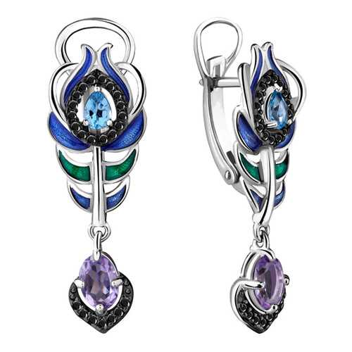 Серьги Aquamarine 4488130Ч.5 в Кропп