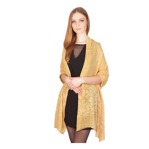 Палантин женский Le Motif Couture ZXH01-8 желтый в Кропп