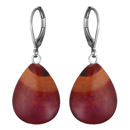 Серьги My-bijou Висюльки, агат бордовый микс 3,8 см в Кропп