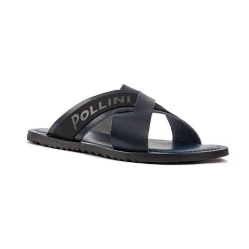 Шлепанцы мужские Pollini SB28021GOAUK0753 синие 45 RU в Кропп