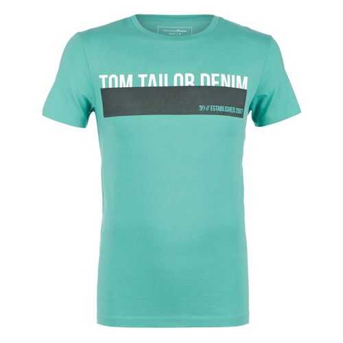 Футболка мужская TOM TAILOR 1016303-21206 зеленая M INT в Кропп