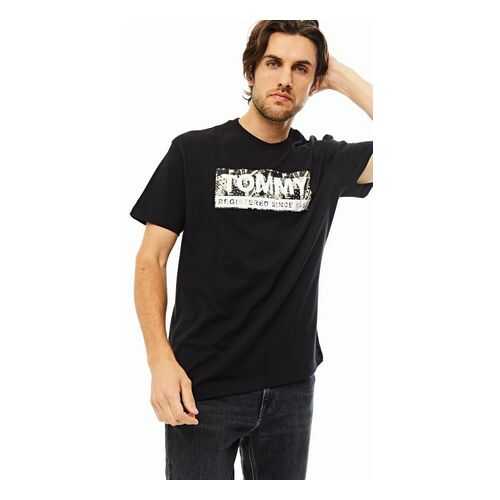 Футболка мужская Tommy Jeans DM0DM08671 BDS черная XXL в Кропп