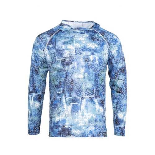 Лонгслив мужской FHM Mark Hoodie голубой 2XL в Кропп