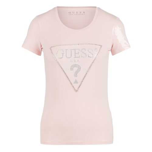 Футболка женская Guess W01I90-J1300 розовая XS в Кропп