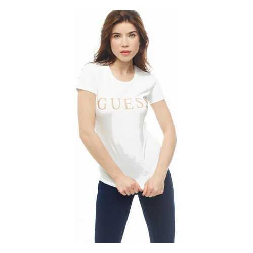 Футболка женская Guess W0YI0L-J1300 белая XS в Кропп