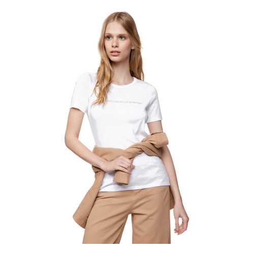 Футболка женская United Colors of Benetton CCC_3GA2E16A2 белая L в Кропп