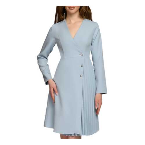 Платье-пиджак женское D&M by 1001DRESS 0112001-30070LB голубое S в Кропп